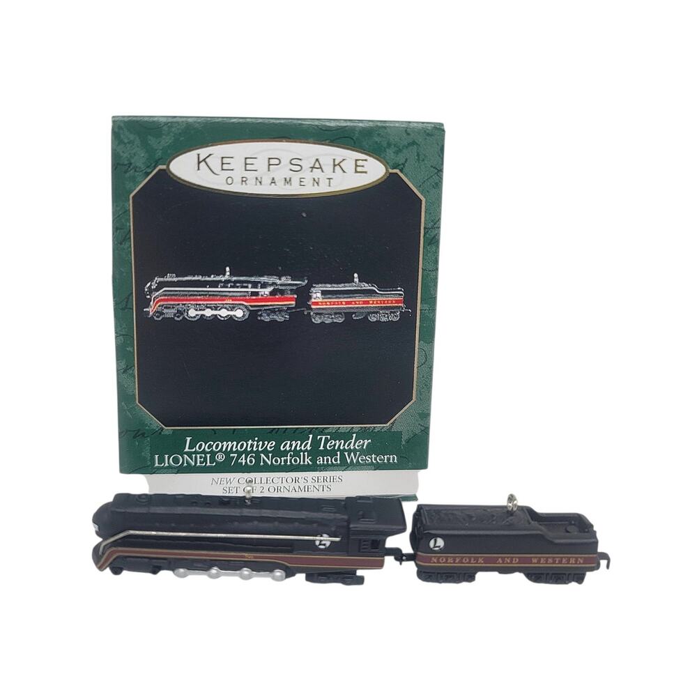 1999 Hallmark Miniature Norfolk Western 746 Locomotive Tender Lionel Ornament